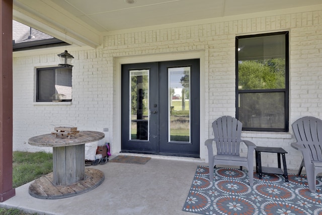 entrance to property with french doors