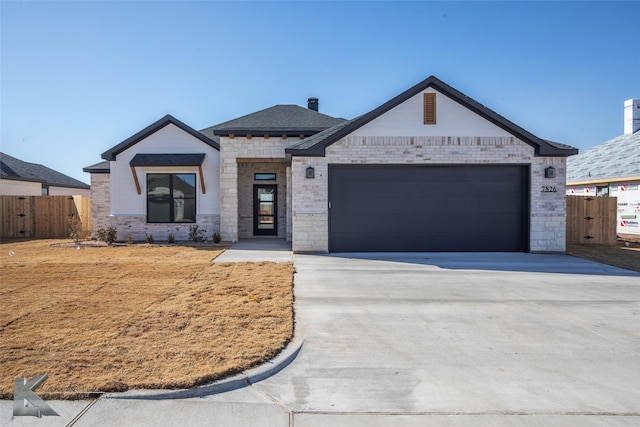 view of front facade with a garage