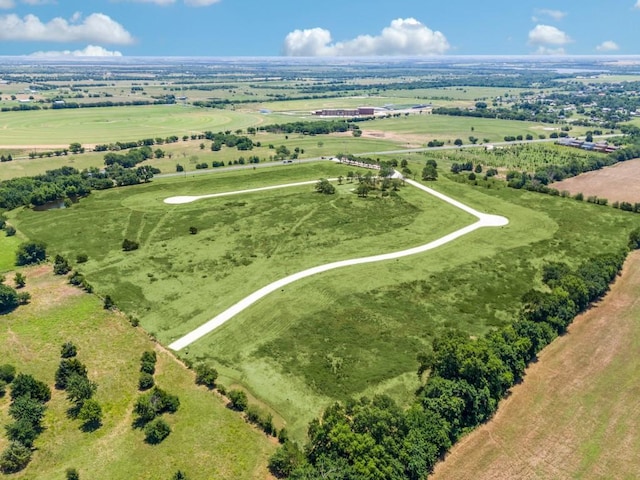 aerial view with a rural view