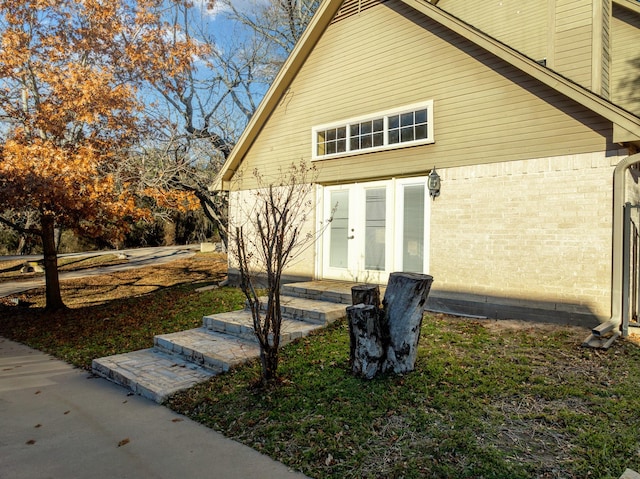 exterior space with french doors