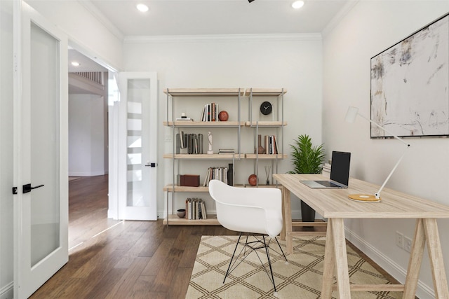 mudroom with dark hardwood / wood-style flooring