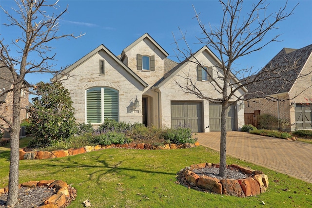 view of front facade featuring a front yard