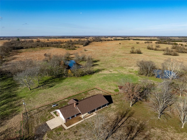 drone / aerial view featuring a rural view