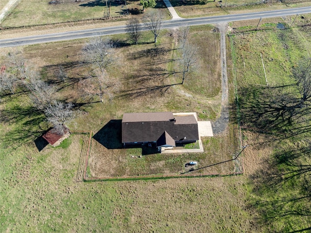 drone / aerial view with a rural view