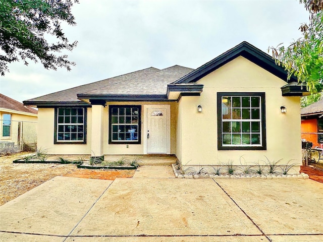 view of front of house with a patio