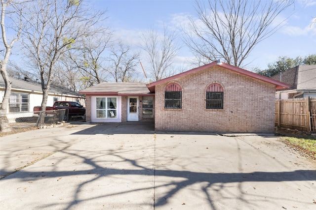 view of front of house with a patio