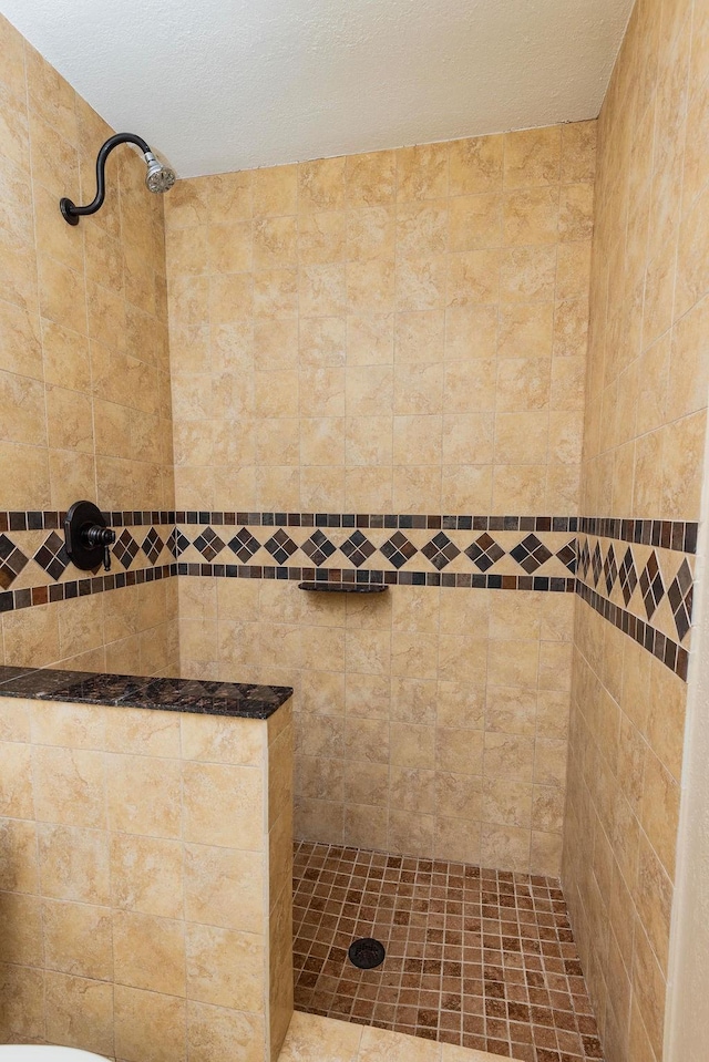 bathroom featuring tiled shower