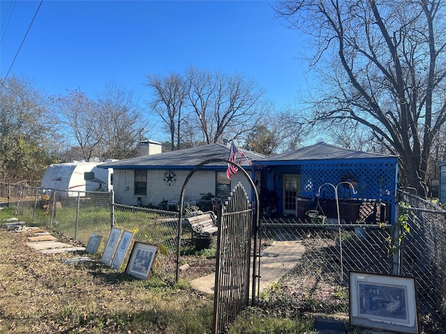 view of rear view of property