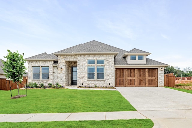 2309 Knapp Trl, Mansfield, TX 76063 - french country inspired facade featuring concrete driveway, brick siding, and roof with shingles