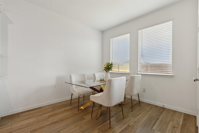 dining room featuring light hardwood / wood-style flooring