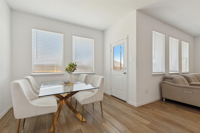 dining room featuring light wood-type flooring