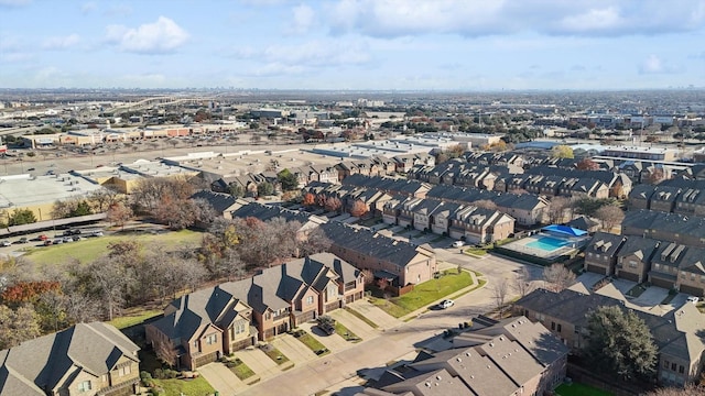 aerial view featuring a residential view