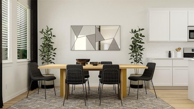 dining room featuring light hardwood / wood-style floors