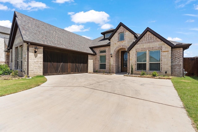 view of front of home featuring a garage