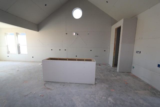 interior space featuring high vaulted ceiling and a healthy amount of sunlight