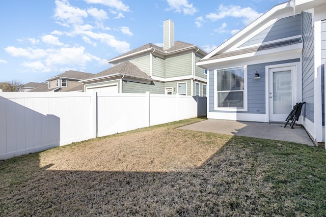 view of yard with a patio area