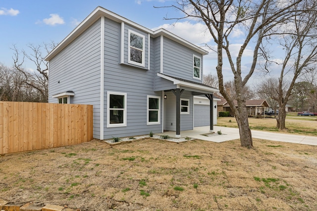 front facade with a front lawn