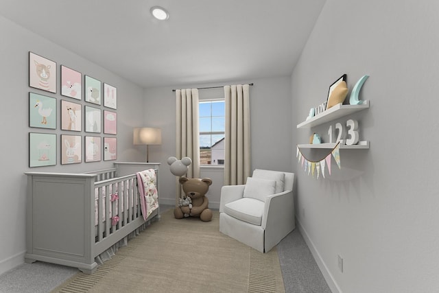 11545 Wulstone Rd, Fort Worth, TX 76052 - bedroom featuring a nursery area, baseboards, and carpet flooring