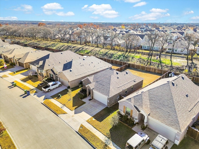 bird's eye view with a residential view