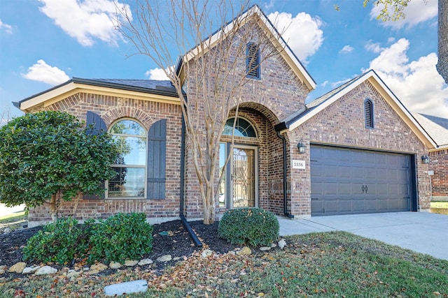 view of property with a garage