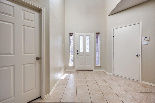 view of tiled foyer