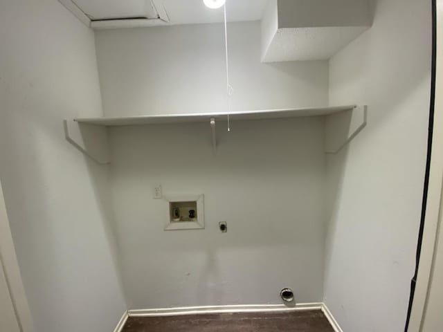 laundry room with washer hookup and electric dryer hookup