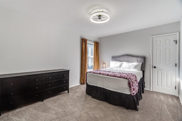 view of carpeted bedroom