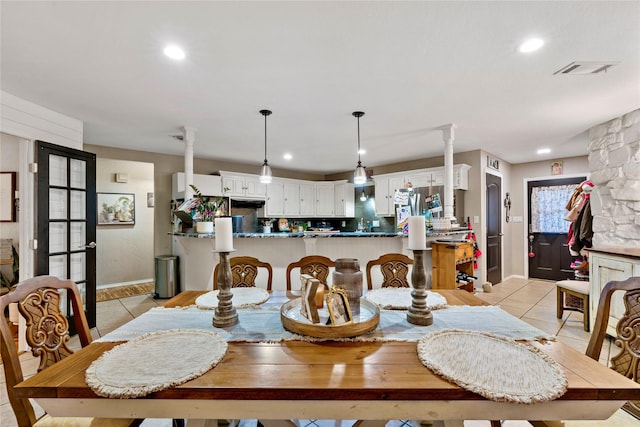 3075 Clark Ln, Paris, TX 75460 - dining space featuring recessed lighting and light tile patterned floors