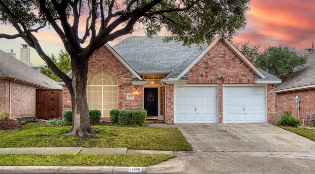 view of front of home featuring a garage