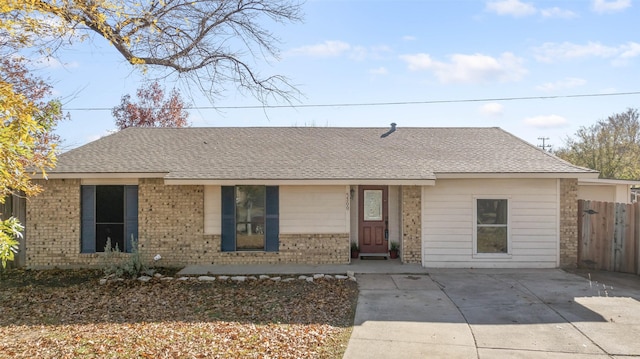 view of ranch-style house