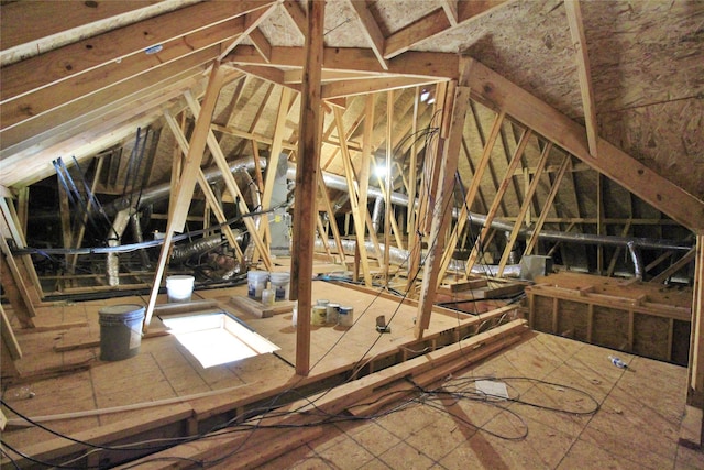 view of attic