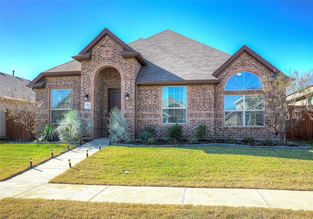 front facade featuring a front lawn