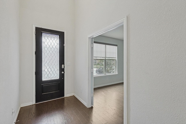 entryway featuring dark hardwood / wood-style floors