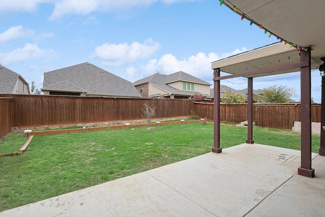 view of yard featuring a patio area