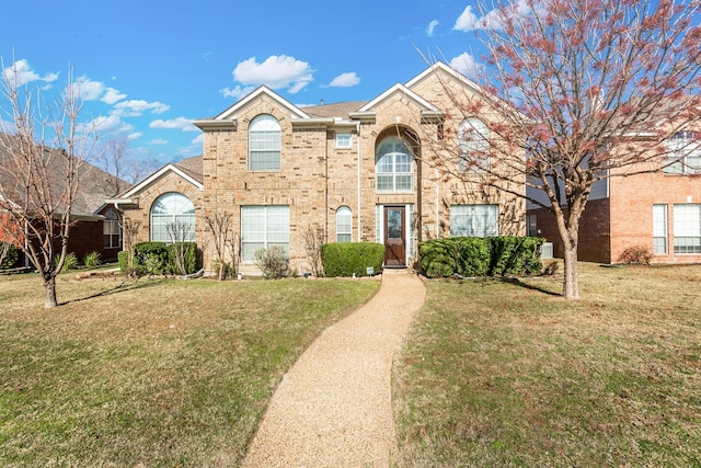 view of front property with a front lawn