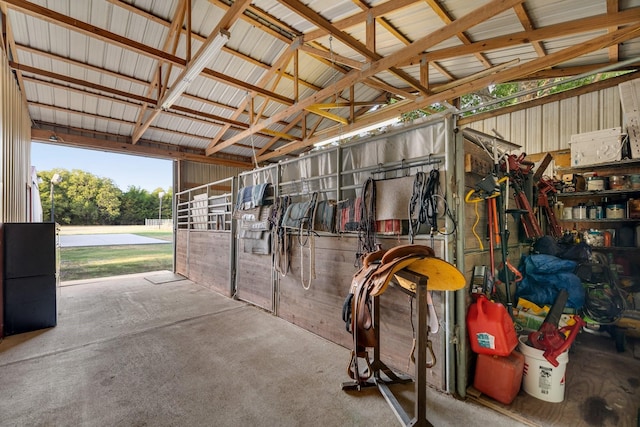 view of horse barn