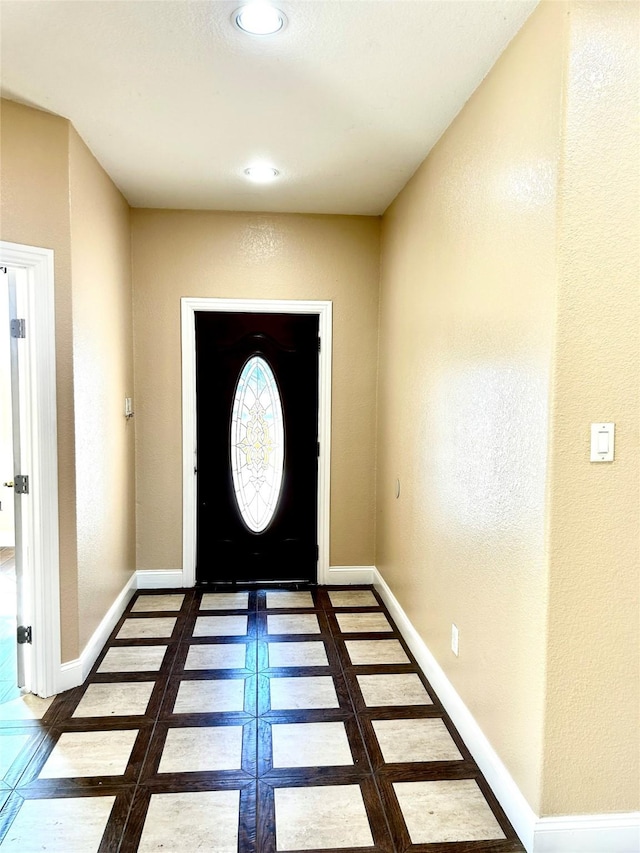 view of tiled entrance foyer