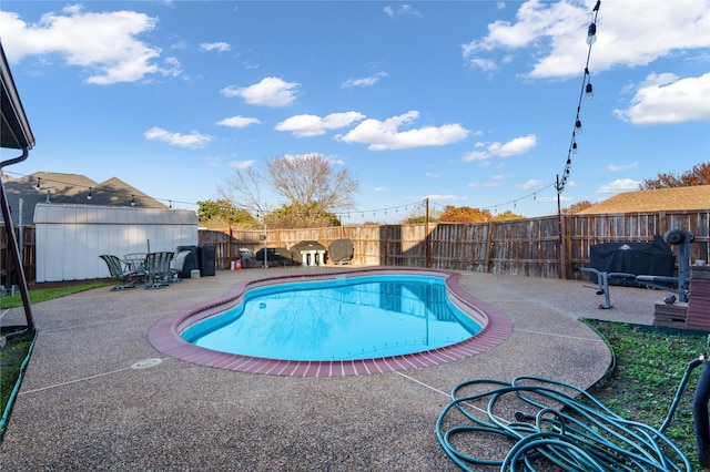 view of pool featuring a patio area