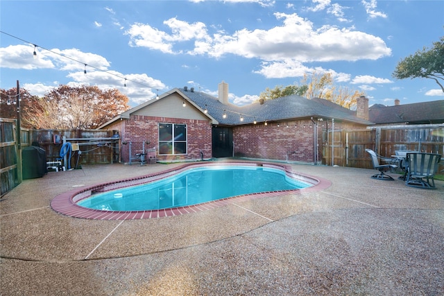 view of pool featuring a patio area