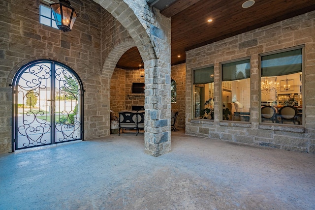 exterior space featuring french doors