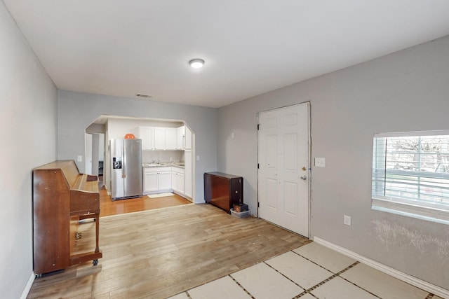 entrance foyer featuring light hardwood / wood-style flooring