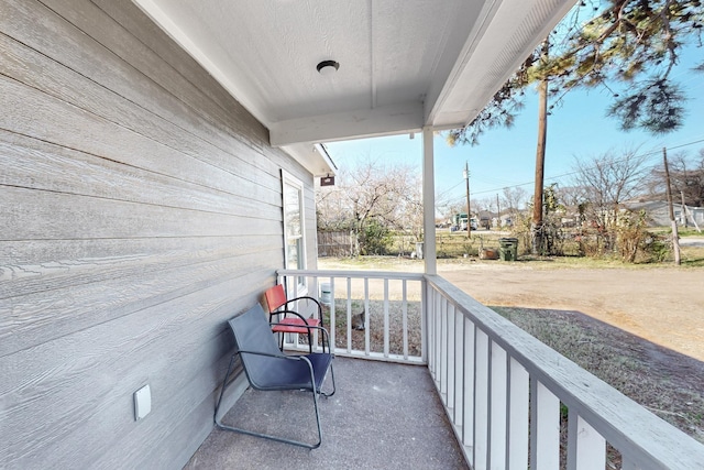 balcony with covered porch