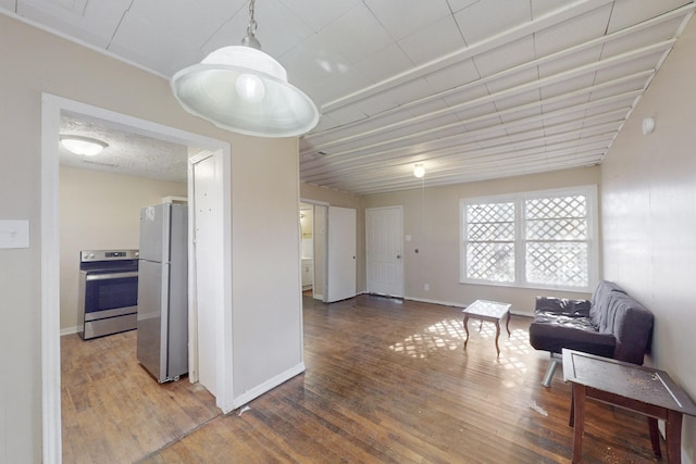 sitting room featuring hardwood / wood-style flooring