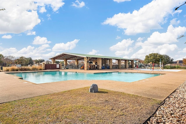 view of pool with a patio area