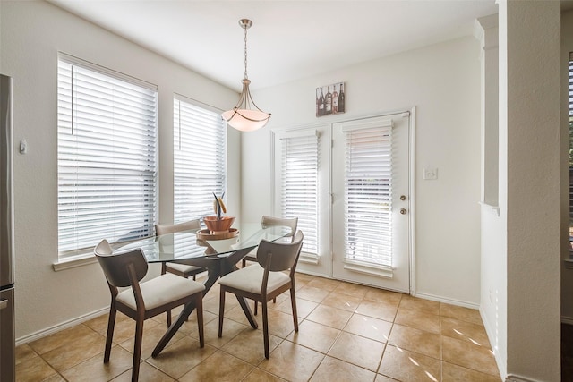 15404 Adlong Dr, Fort Worth, TX 76262 - dining room featuring baseboards and light tile patterned floors