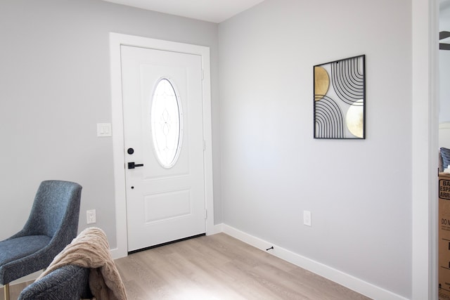 entryway featuring light hardwood / wood-style flooring