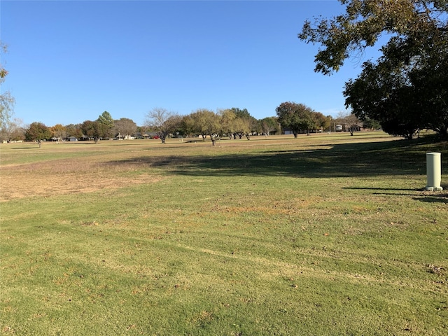 view of yard with a rural view