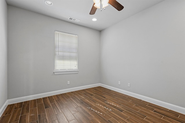 empty room with ceiling fan