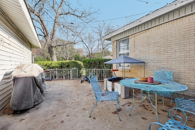 view of patio featuring area for grilling