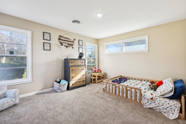 view of carpeted bedroom